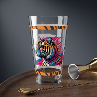 Majestic Mindfulness 16oz Tiger Pint Glass - Inspiring Strength, Courage, and Empowerment