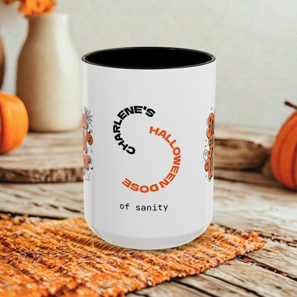 Mental Health Warrior - Personalized Halloween Mug for Survivors Who Keep Showing Up