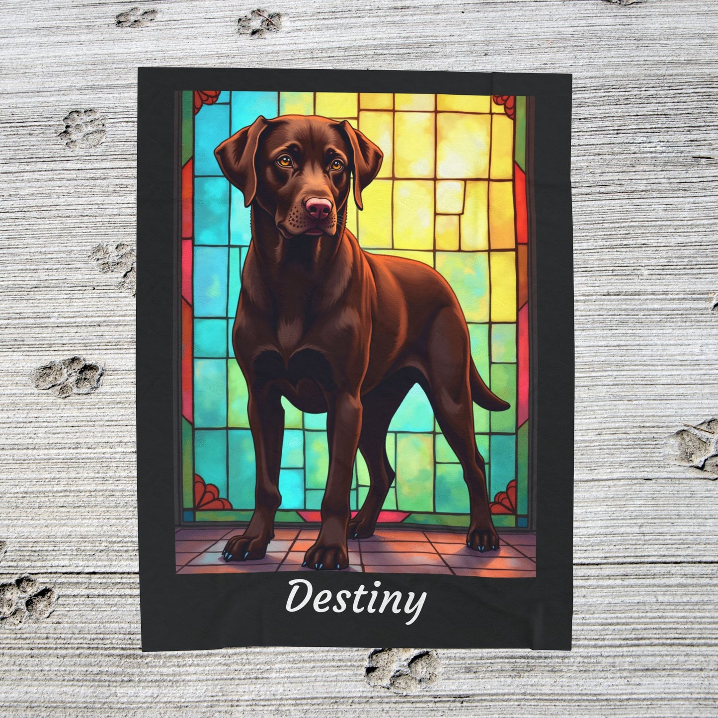 Labrador Retriever Chocolate Coat Blanket, Velveteen Plush Custom Dog Lover Throw, Pet Gift for Humans