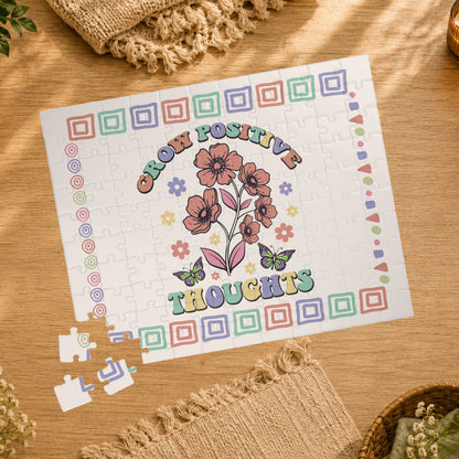 Grow Positive Thoughts - Affirmation Puzzle Gift for Survivors and Puzzle Lovers