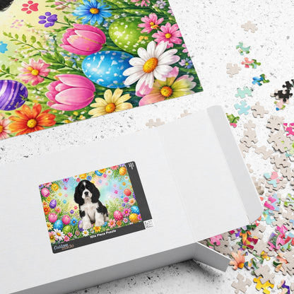 American Cocker Spaniel (Black & White) Easter Puppy Puzzle