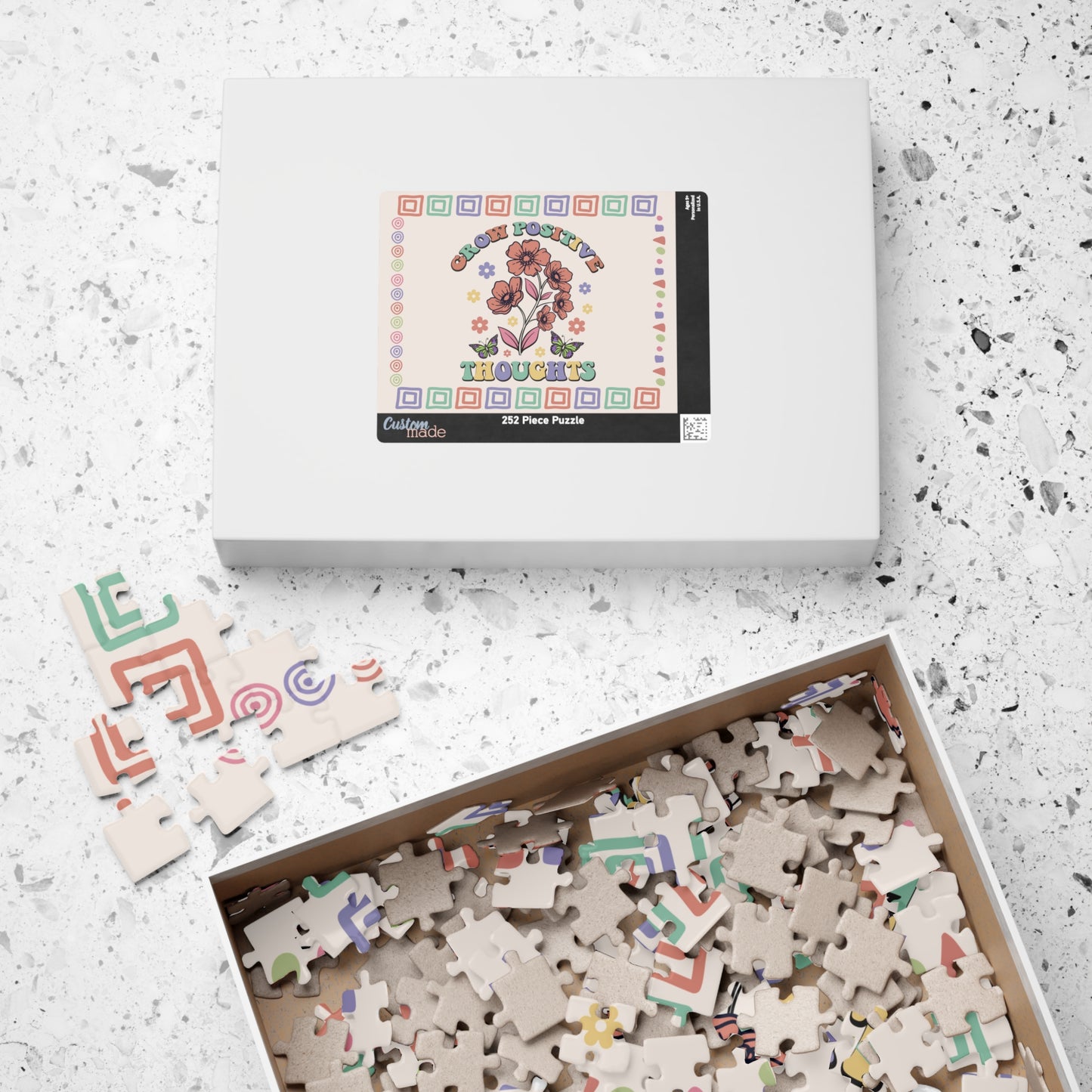 Grow Positive Thoughts - Affirmation Puzzle Gift for Survivors and Puzzle Lovers