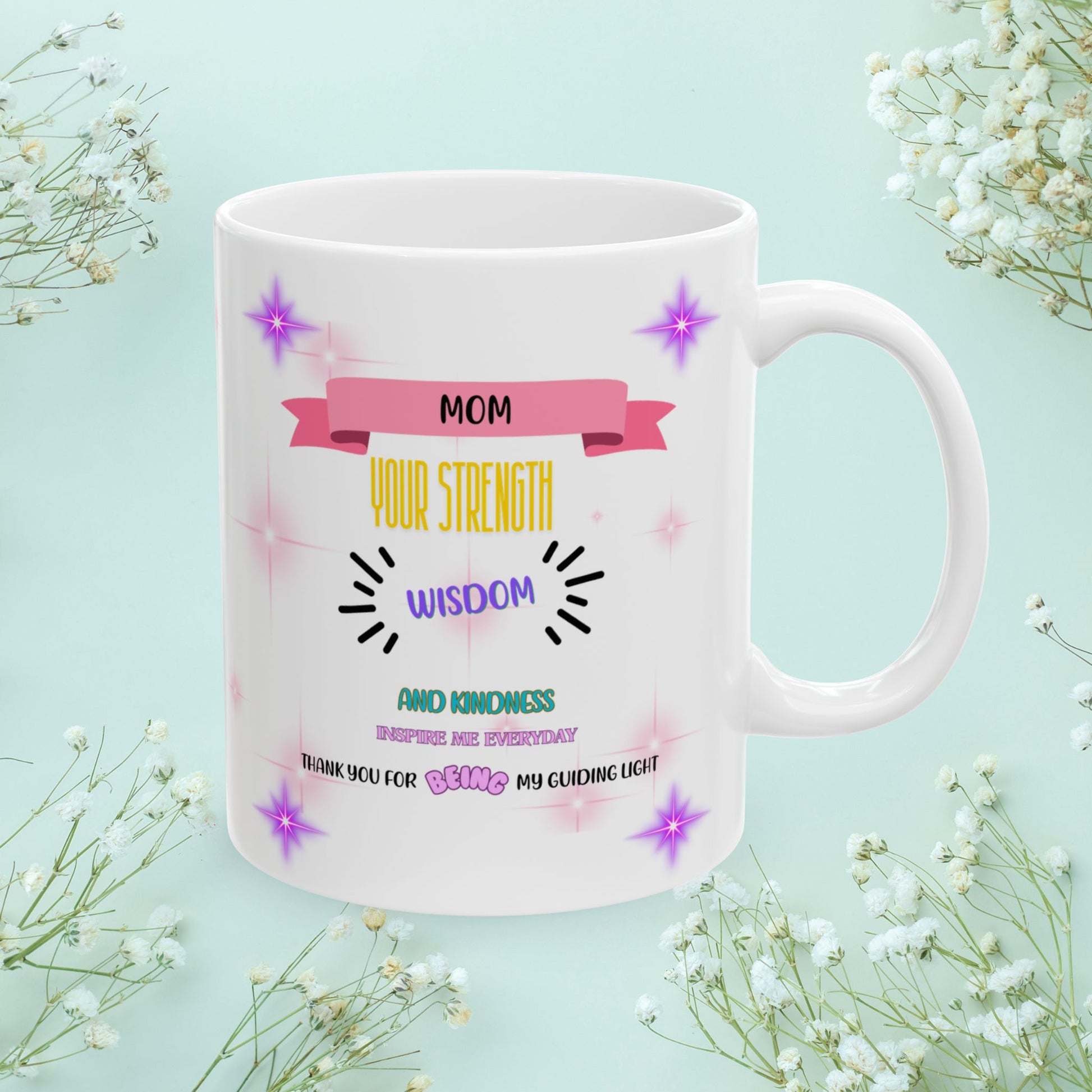 Mom Your Strength Wisdom And Kindness... Personalized World's Best Mom Ceramic Mug, (11oz, 15oz), WBM13