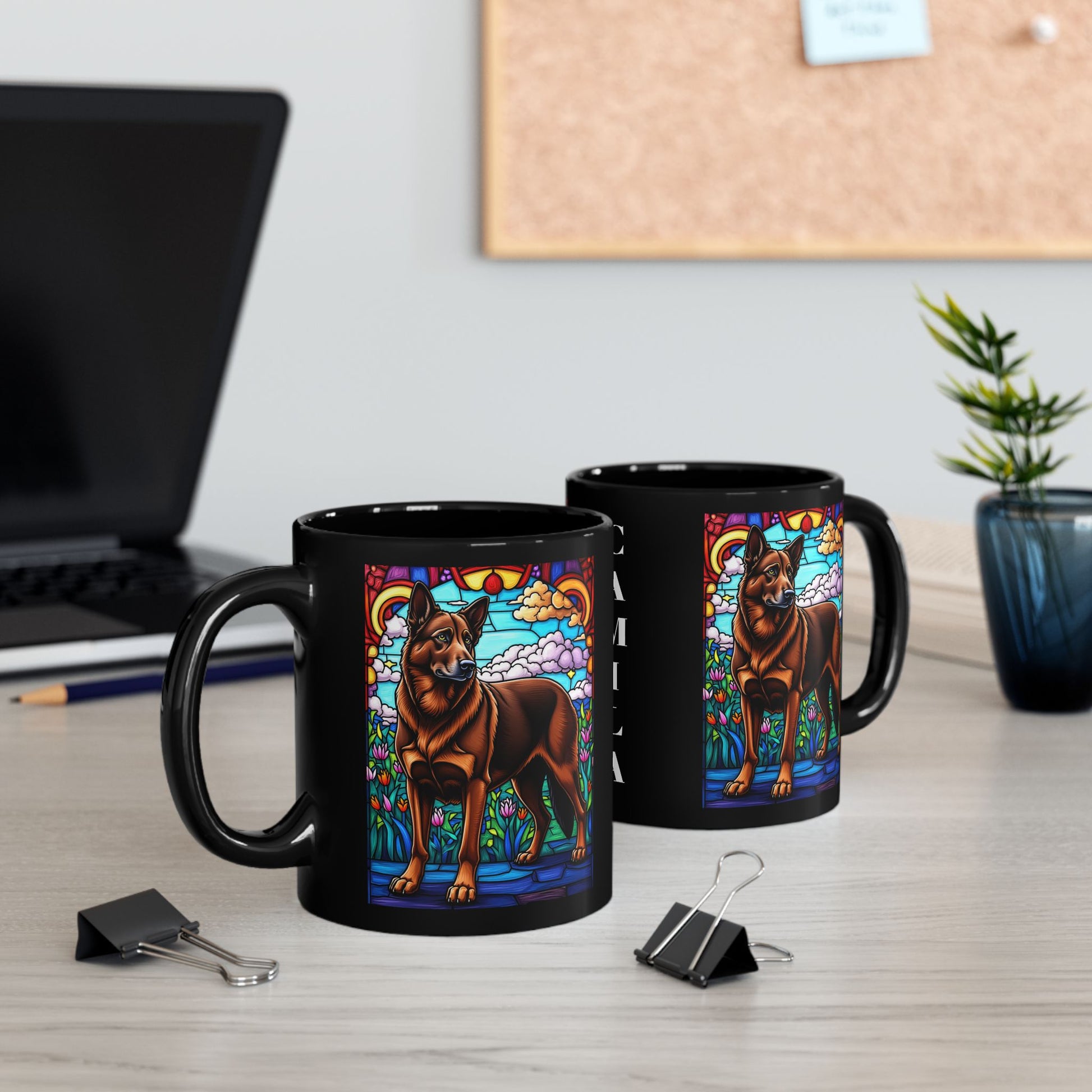 German Shepherd (Liver) Personalized Mug, Pet Lover Mug, Dog Coffee Mug, Custom Name Mug, Dog Lover Gift, Dog-Themed Mug, GS Mug