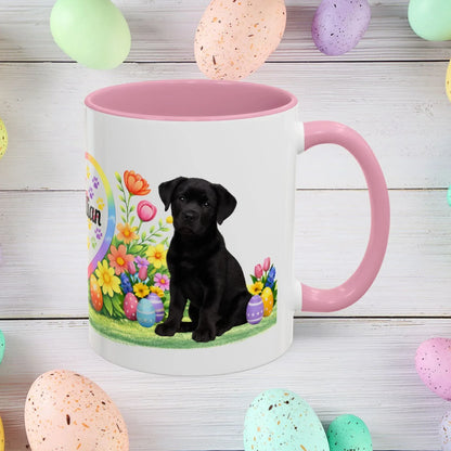 Shop our rottweiler black puppy easter mug featuring the 11oz style option from MySisterIsASurvivor.