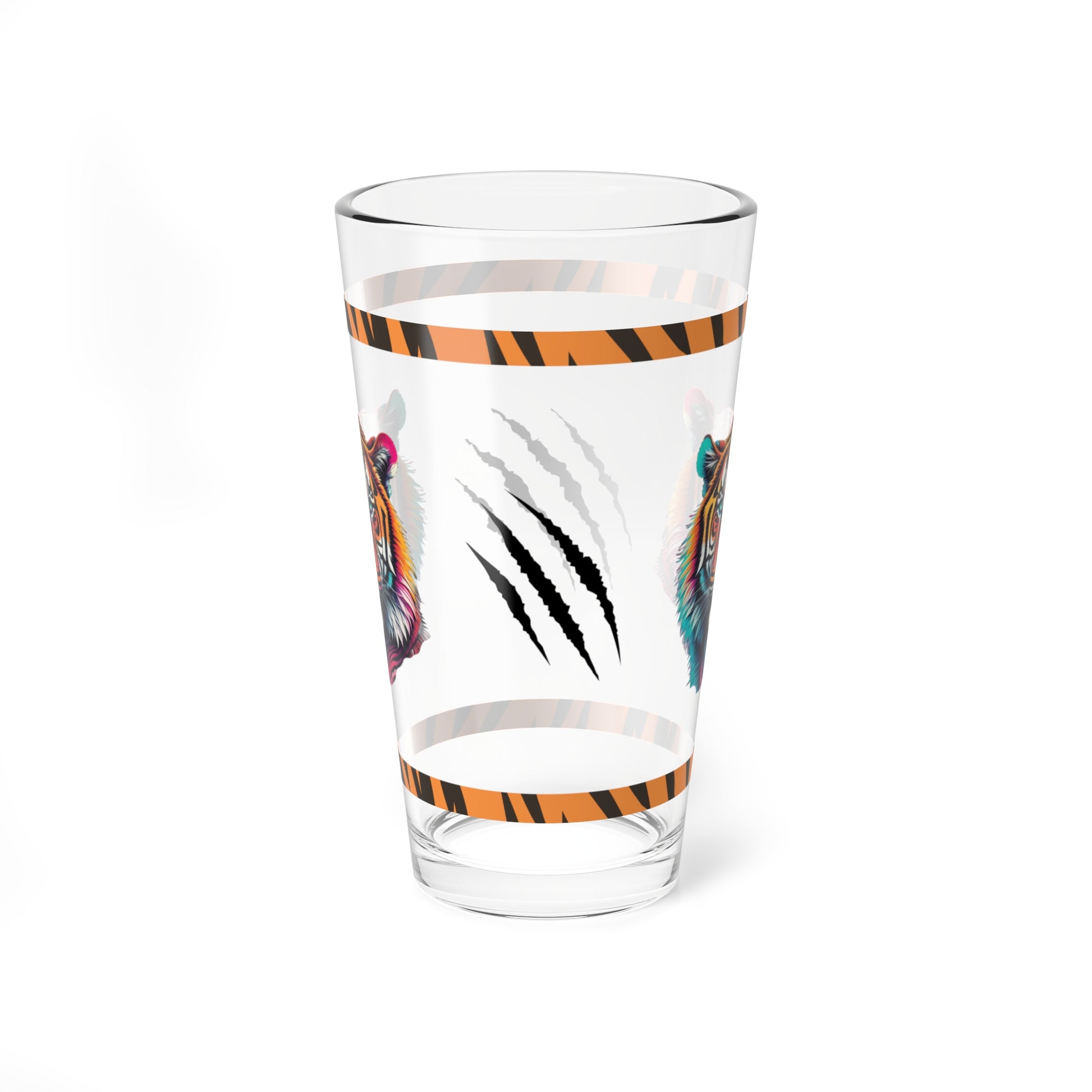 Roar to Renewal 16oz Tiger Pint Glass - Inspiring Strength, Courage, and Empowerment