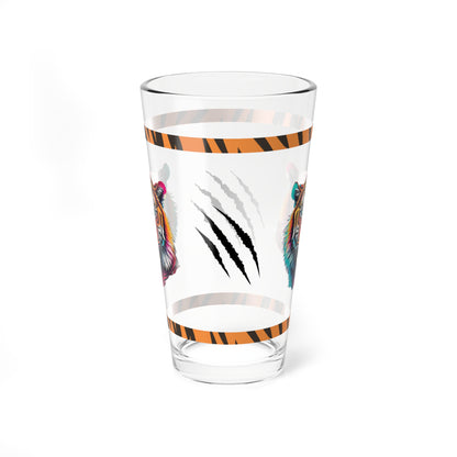 Roar to Renewal 16oz Tiger Pint Glass - Inspiring Strength, Courage, and Empowerment