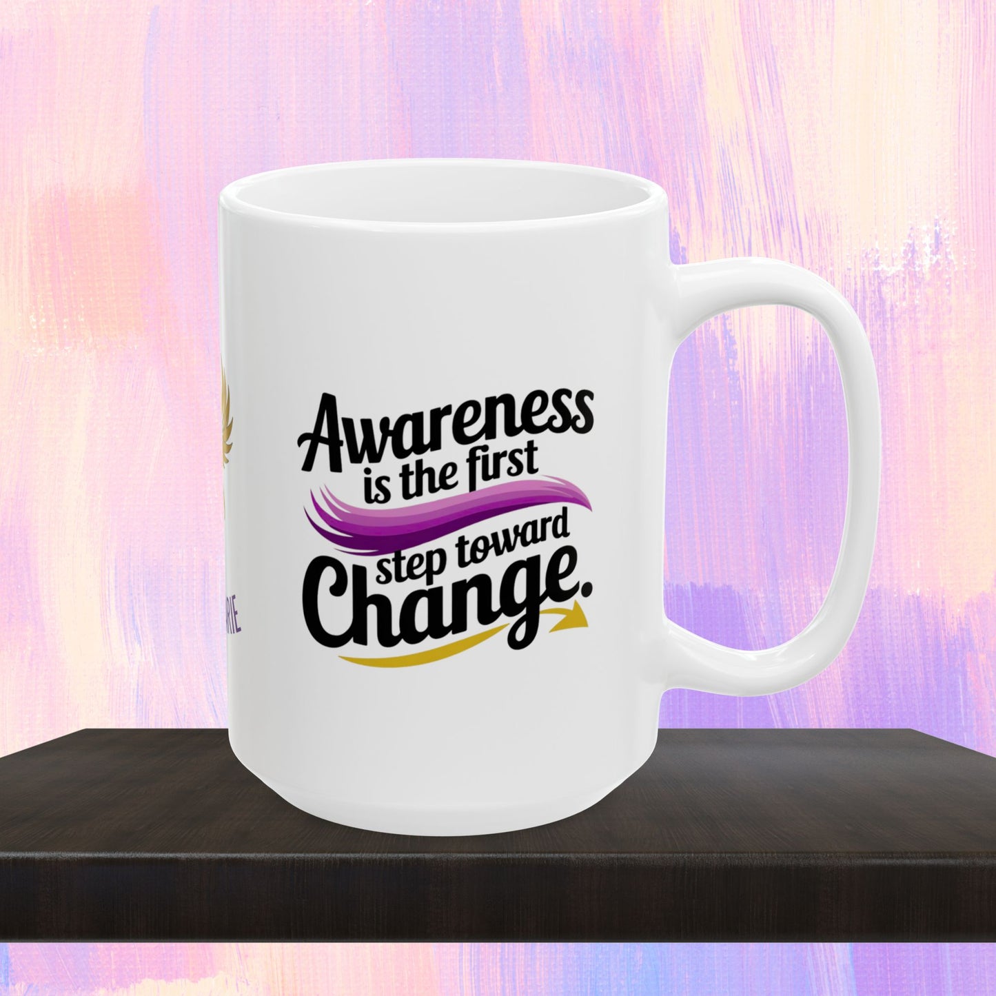 Personalized mug raising awareness for mental health.