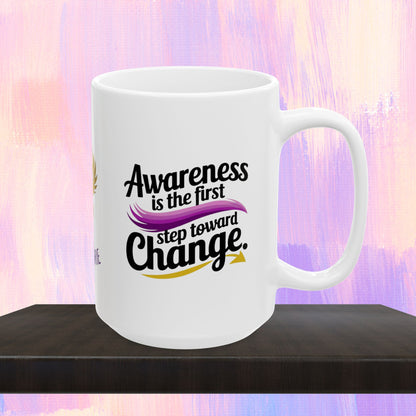 Personalized mug raising awareness for mental health.