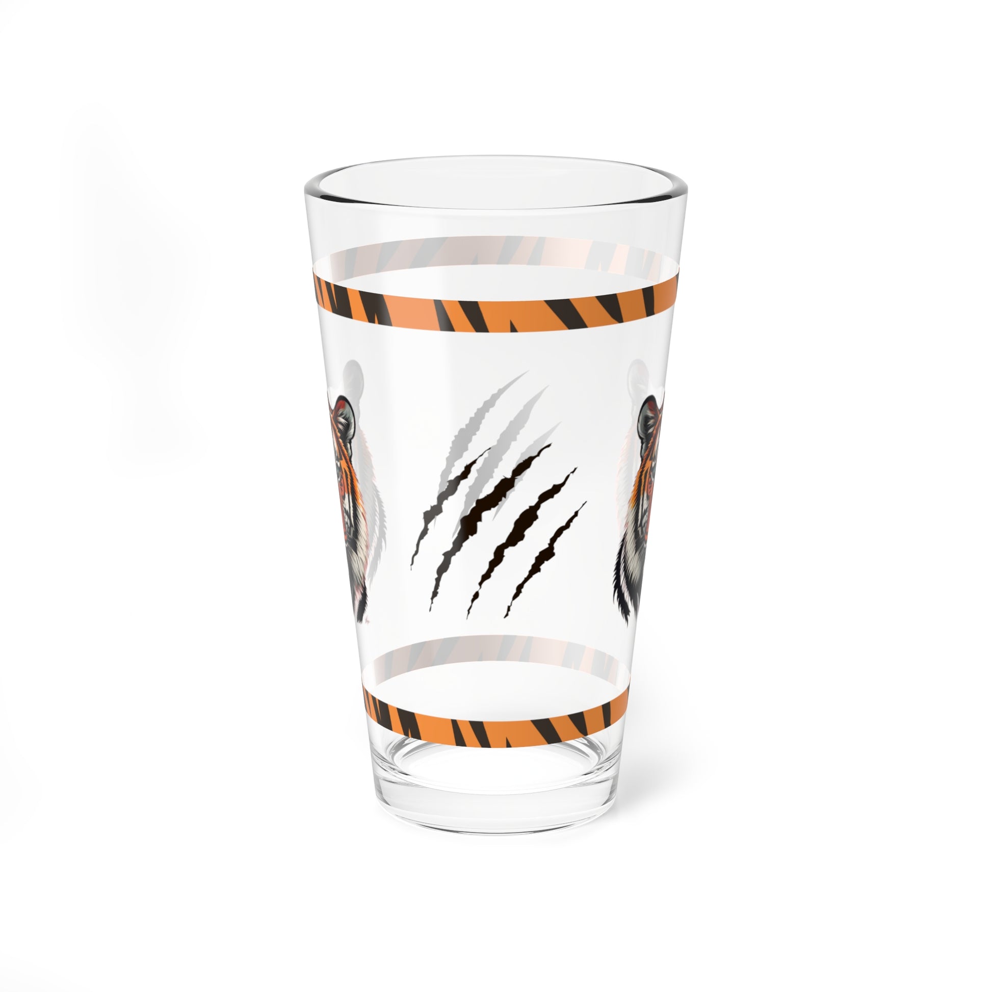 Wild Resilience 16oz Tiger Pint Glass - Inspiring Strength, Courage, and Empowerment