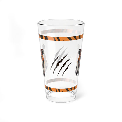Wild Resilience 16oz Tiger Pint Glass - Inspiring Strength, Courage, and Empowerment