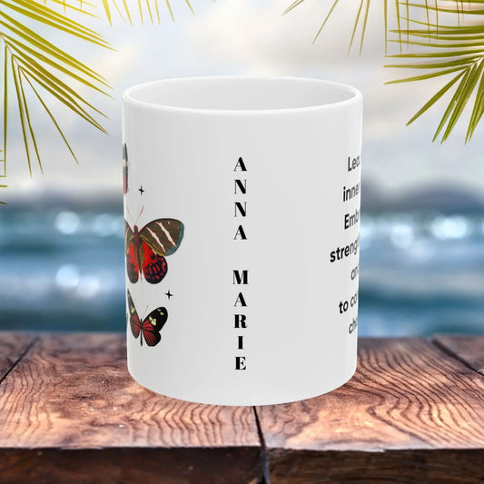 Shop our leo zodiac white ceramic mug 11oz 15oz featuring the 15oz style option from MySisterIsASurvivor.