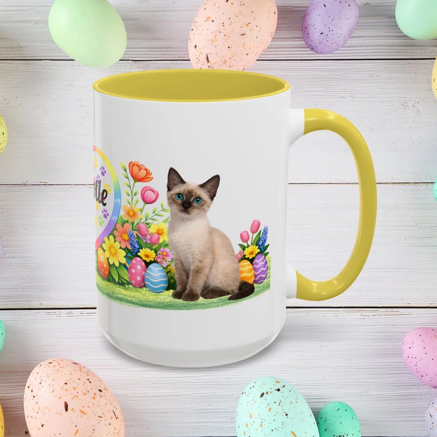 Shop our premium tonkinese kitten easter mug from MySisterIsASurvivor.