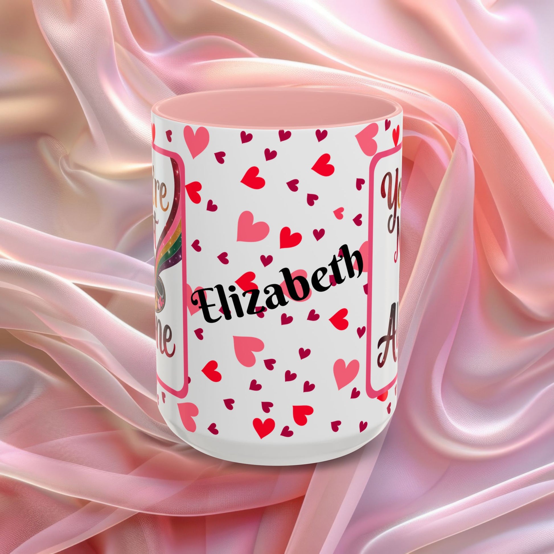 Youre Not Alone Valentines mug offering support and reassurance, Valentine affirmation coffee cup