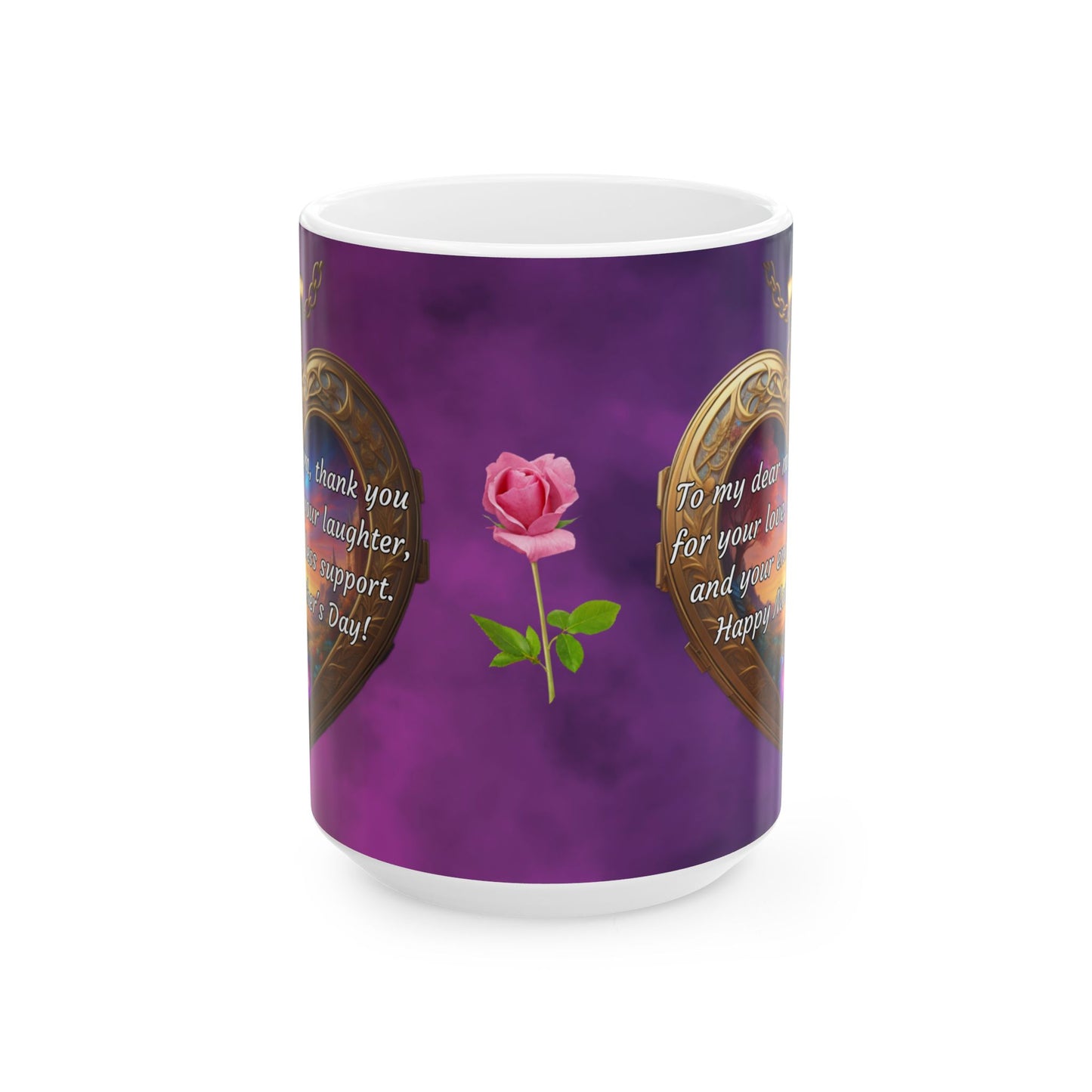 To my dear mom, thank you for your love.. Mother's Day Ceramic Mug (11oz, 15oz)