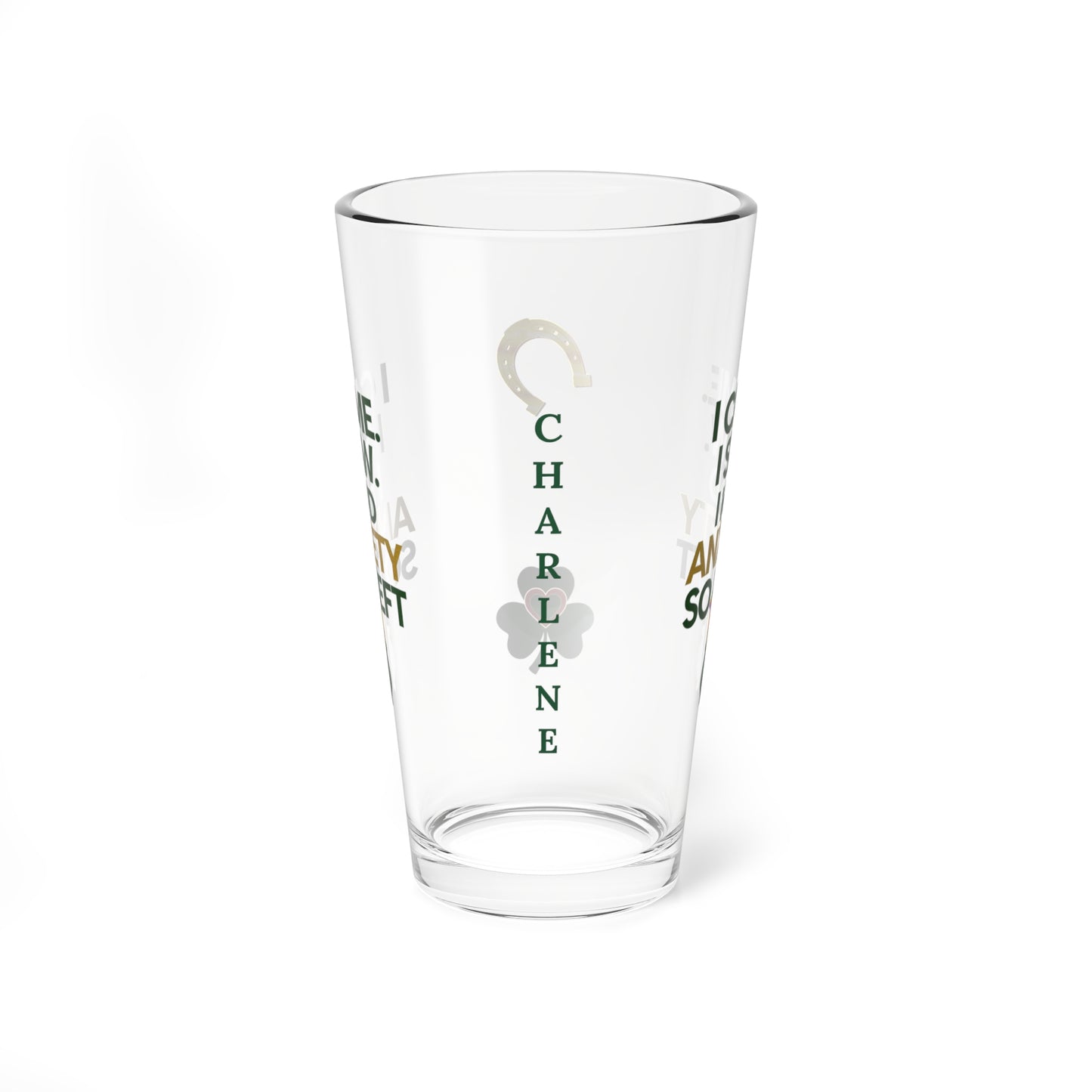 I Came. I Saw. I Had Anxiety So I Left: Personalized St. Patrick's Day Pint Glass - Customizable Name for Happiness and Positivity