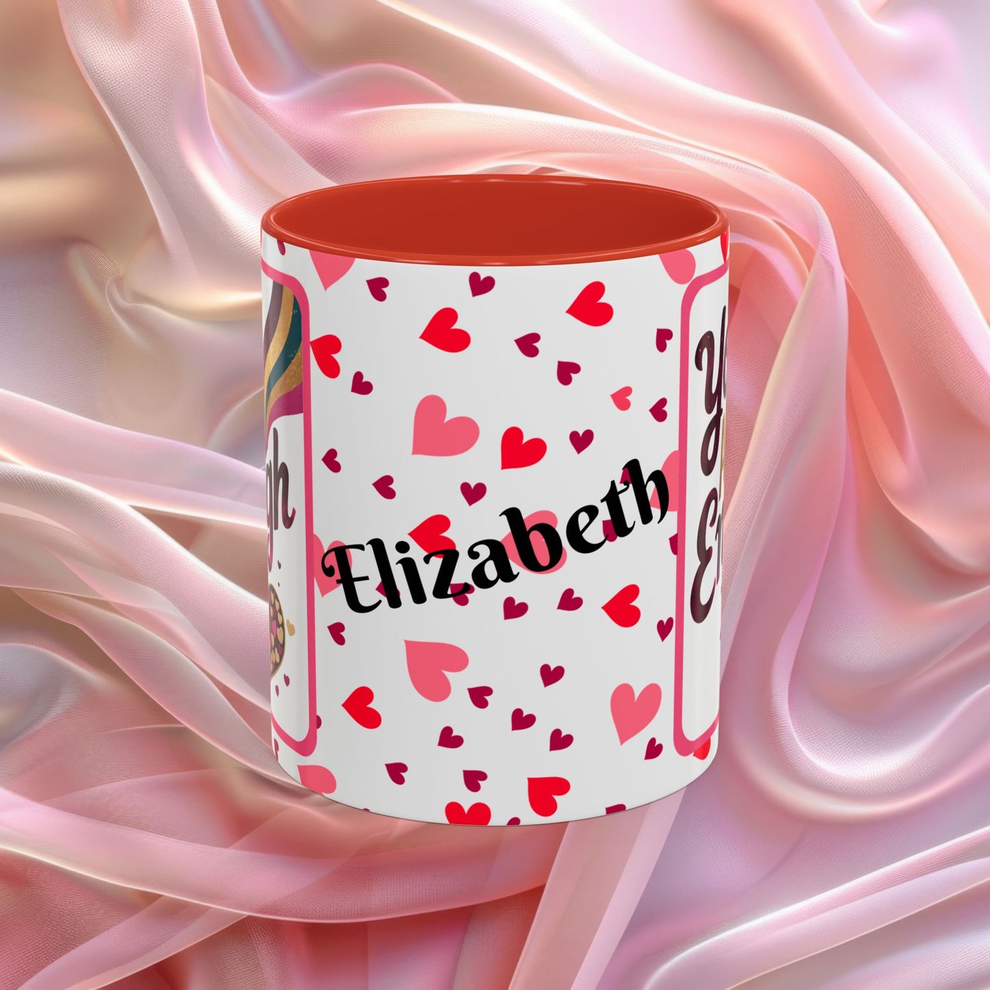 You Are Enough Valentines mug with self worth message, Valentine themed encouragement coffee cup
