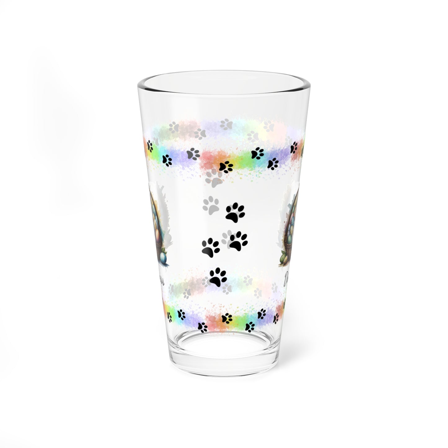 American Eskimo Personalized Easter Puppy 16oz Pint Glass - Custom Dog Design, Mental Health Gift, Easter Décor, and Festive Celebrations