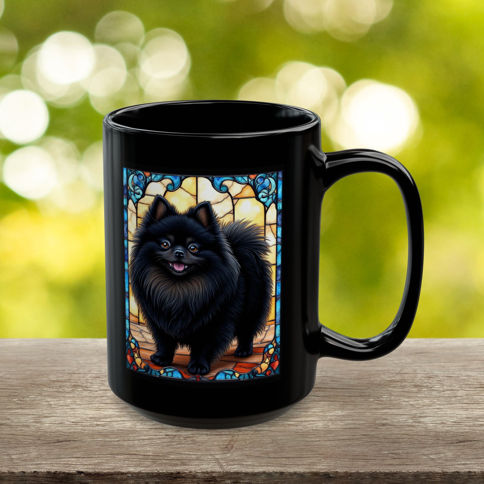 Black Pomeranian personalized dog lover coffee mug
