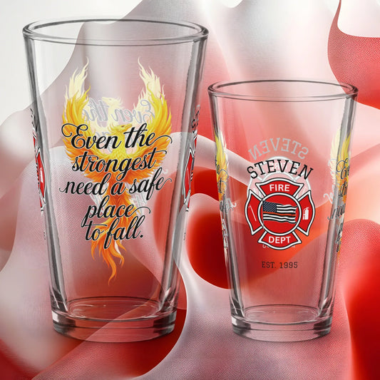 Shop our premium firefighter support pint even the strongest from MySisterIsASurvivor.
