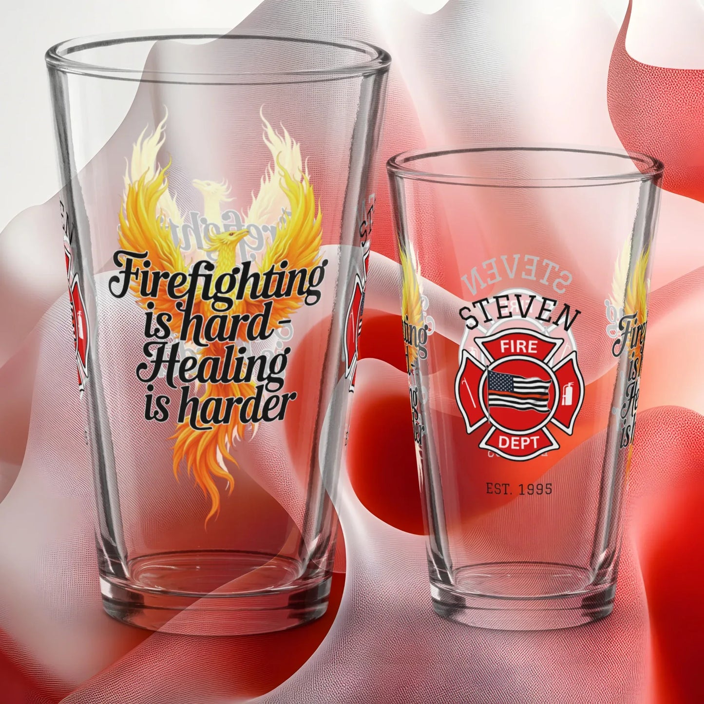 Shop our premium firefighter support pint firefighting is hard from MySisterIsASurvivor.