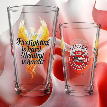 Shop our premium firefighter support pint firefighting is hard from MySisterIsASurvivor.