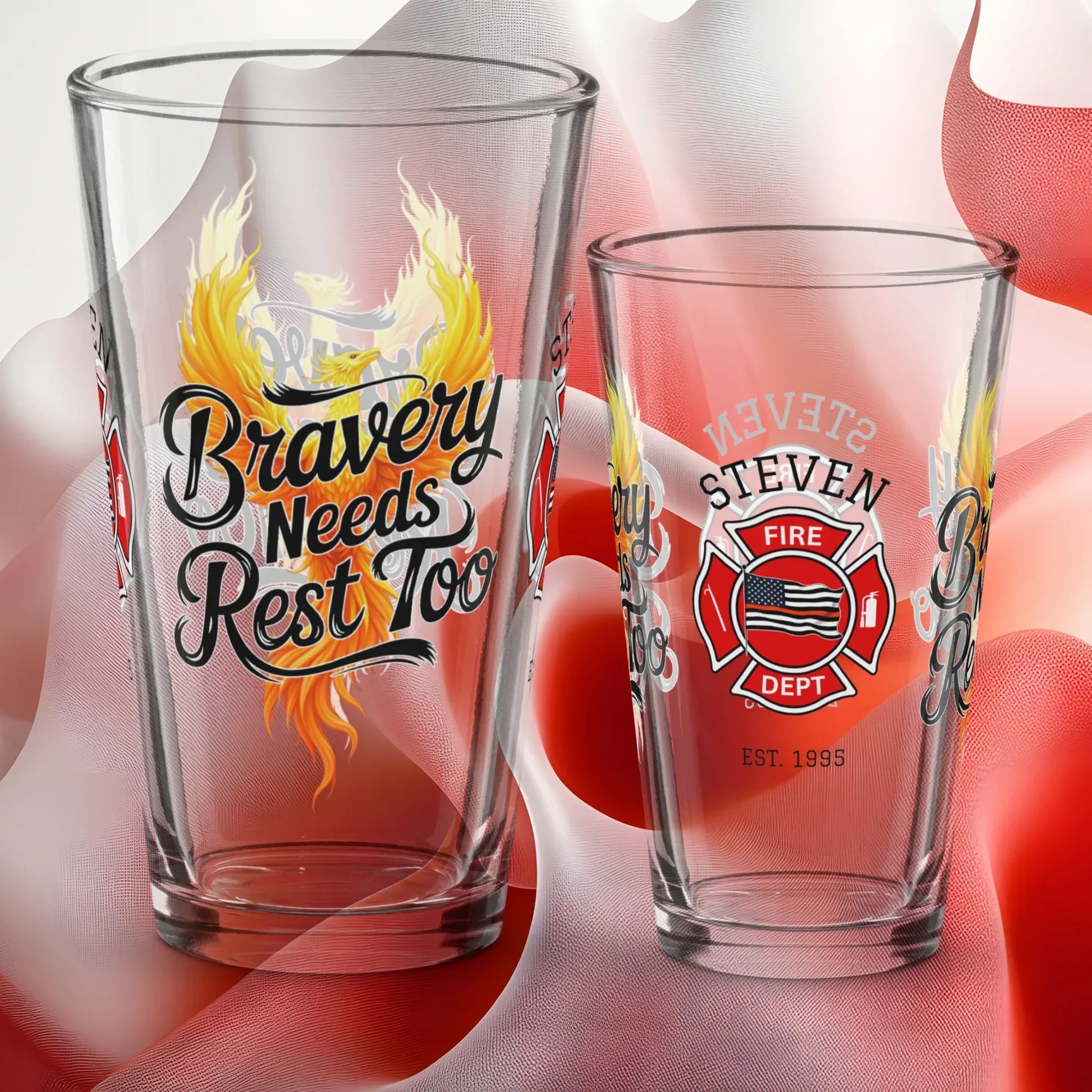 Shop our premium firefighter support pint bravery needs rest from MySisterIsASurvivor.