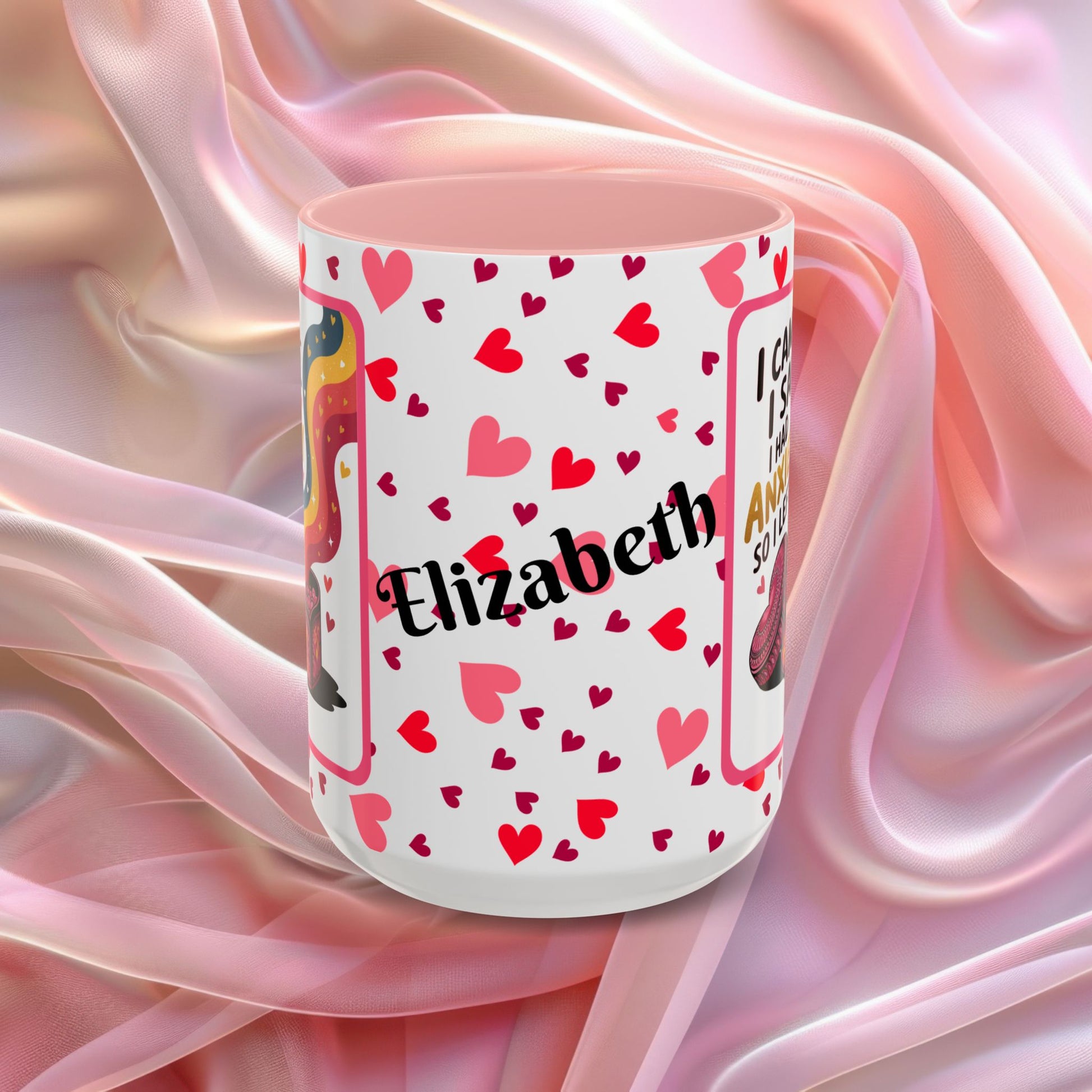 I Came I Saw Valentines mug with bold motivational message, empowering Valentine coffee cup design