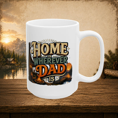 Home is wherever dad is personalized mug, sentimental Father’s Day gift