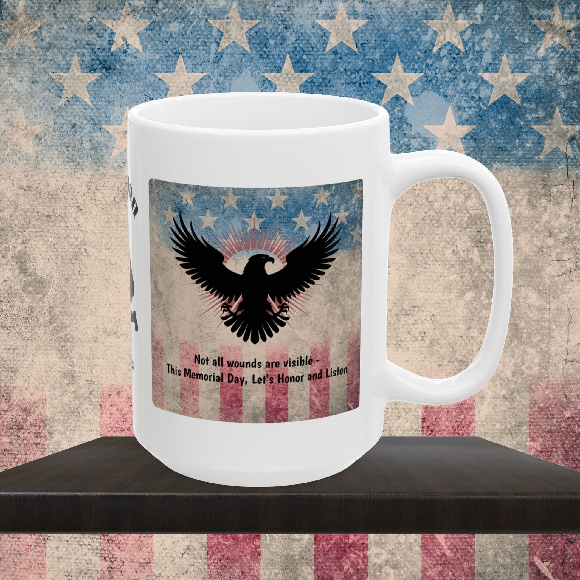 Personalized Memorial Day Mug - "Not All Wounds Are Visible" PTSD Support Tribute