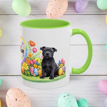 Shop our pitbull blue puppy easter mug featuring the 11oz style option from MySisterIsASurvivor.