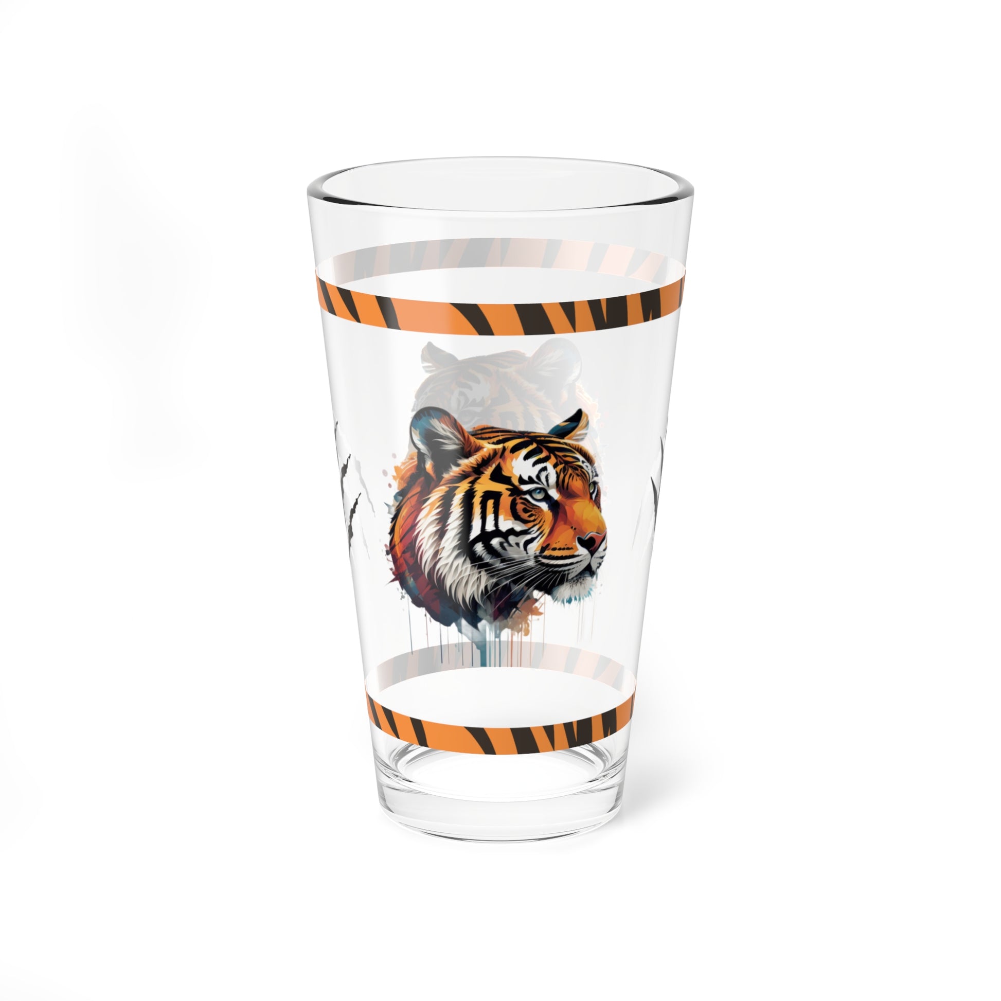 The Tiger Within 16oz Tiger Pint Glass - Inspiring Strength, Courage, and Empowerment