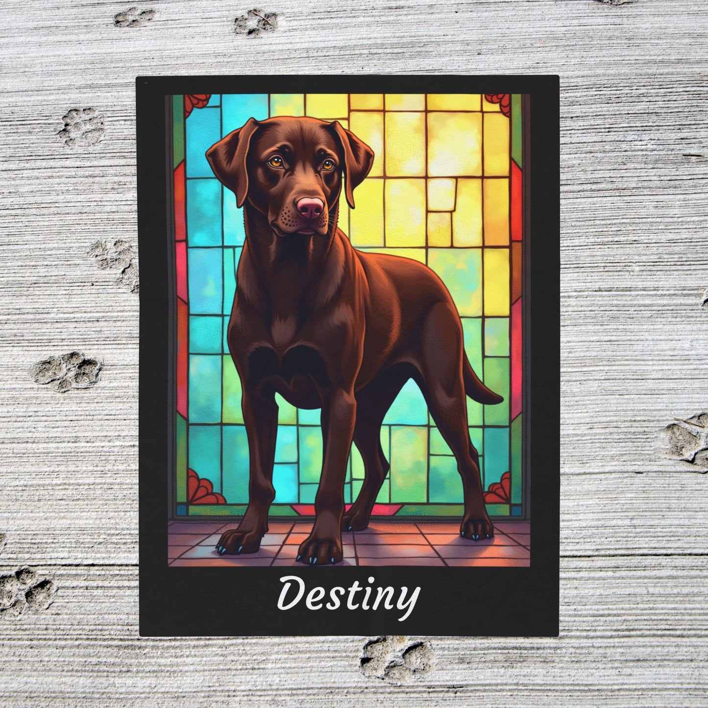 Labrador Retriever Chocolate Coat Blanket, Velveteen Plush Custom Dog Lover Throw, Pet Gift for Humans