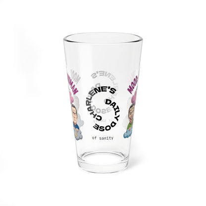 Mood: Human - Personalized Funny Pint Glass, Sassy Drinkware with Attitude, Daily Dose of Attitude and Humor