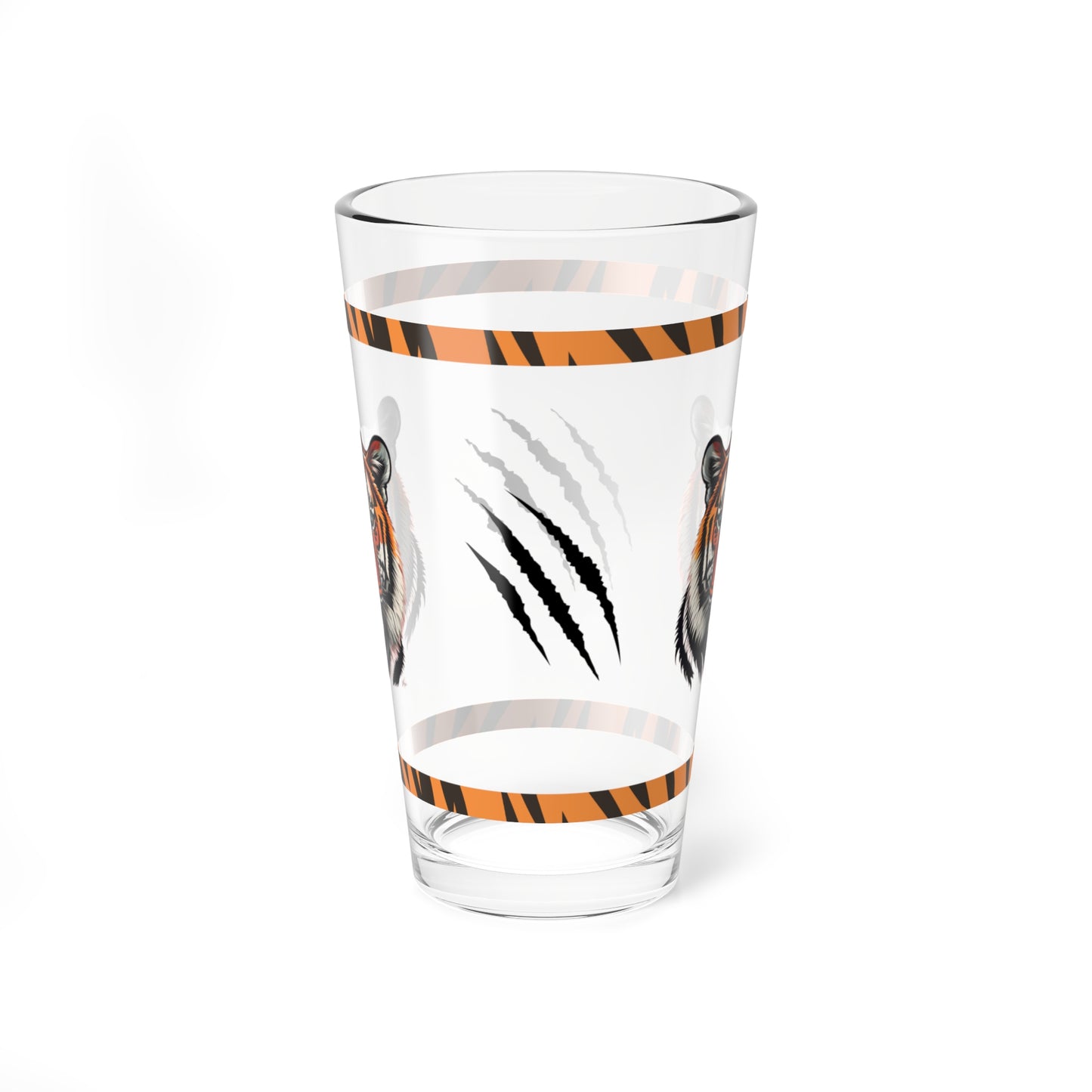 Wild Resilience 16oz Tiger Pint Glass - Inspiring Strength, Courage, and Empowerment