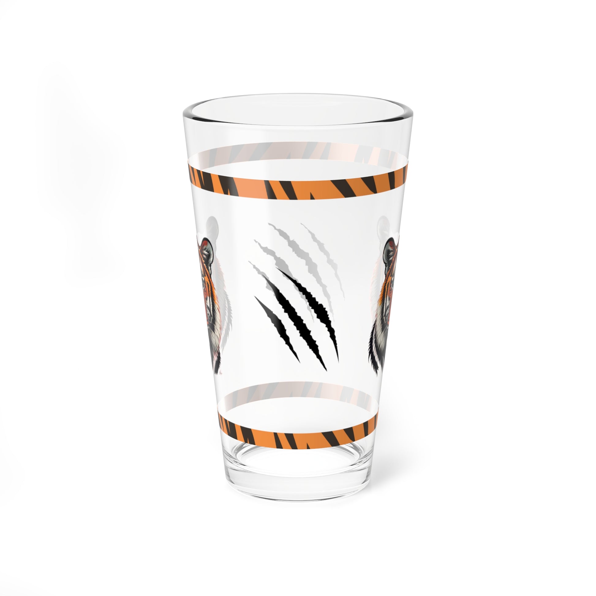 Wild Resilience 16oz Tiger Pint Glass - Inspiring Strength, Courage, and Empowerment