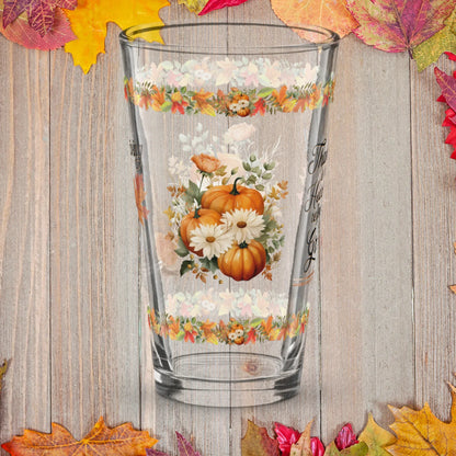 Shop our premium thanksgiving is the hearts thanksgiving pint glass 16oz from MySisterIsASurvivor.