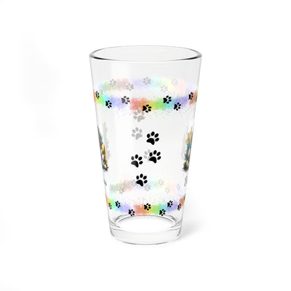 Poodle (Brown) Personalized Easter Puppy 16oz Pint Glass - Custom Dog Design, Mental Health Gift, Easter Décor, and Festive Celebrations