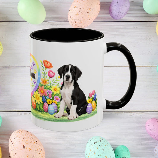 Shop our great dane mantle puppy easter mug featuring the 11oz style option from MySisterIsASurvivor.