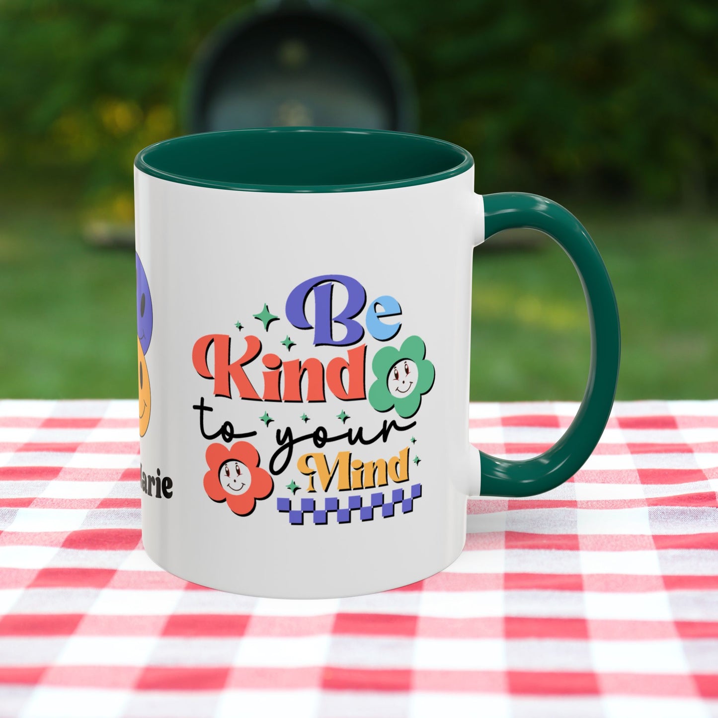 Be Kind to Your Mind - Personalized Retro Mental Wellness Mug for Mental Health Awareness & Self-Care