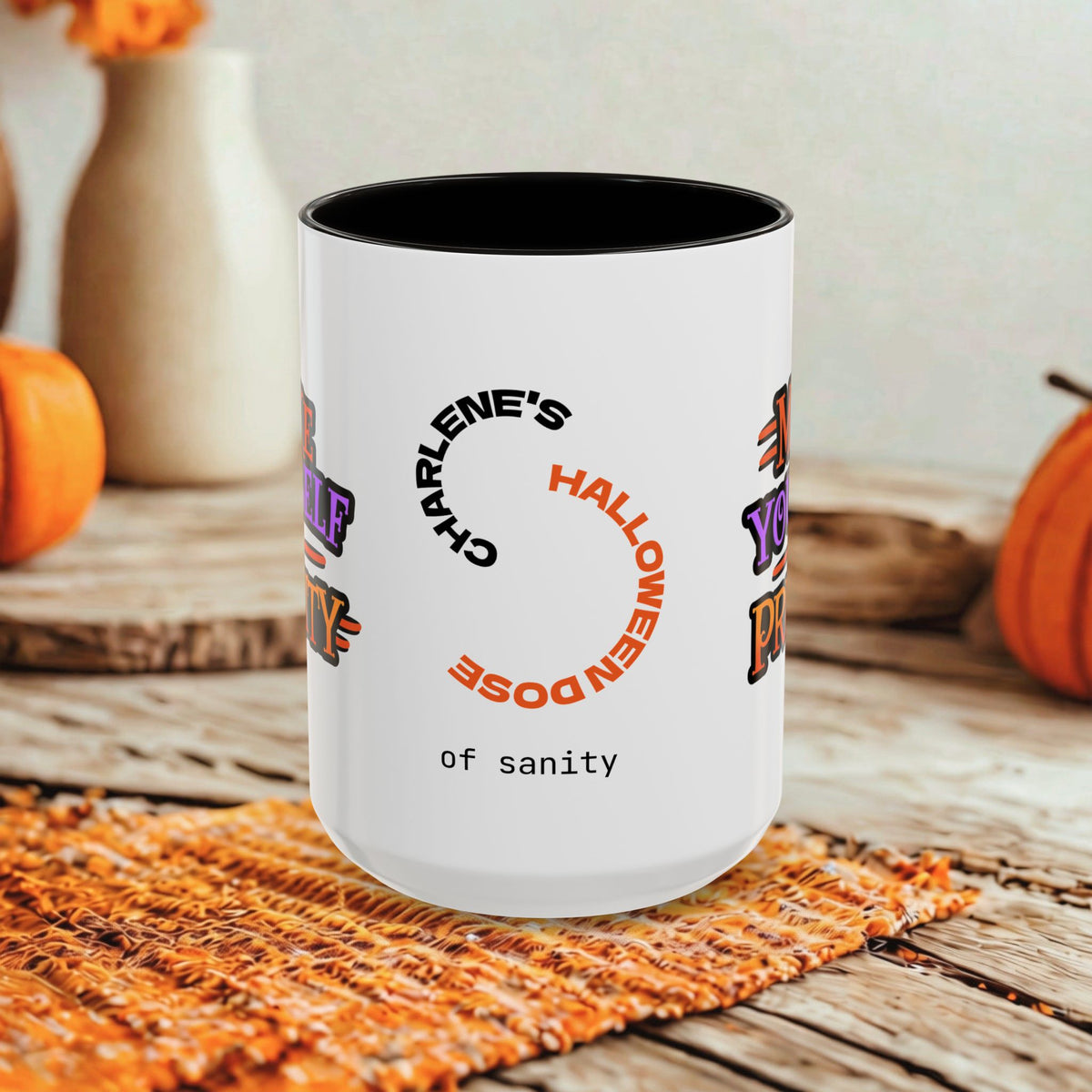 Make Yourself a Priority - Personalized Halloween Mug for Caregivers & Boundary Setters