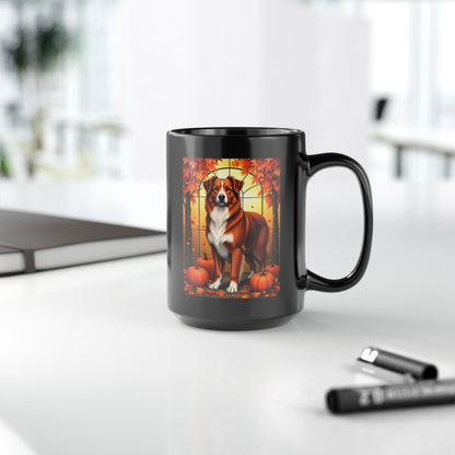 Australian Shepherd Red - Fall dog coffee mug, custom herding breed lover gift for Aussie owners