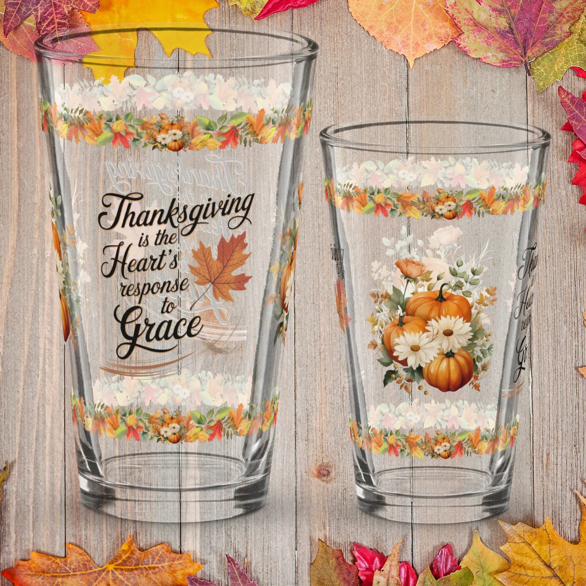 Shop our premium thanksgiving is the hearts thanksgiving pint glass 16oz from MySisterIsASurvivor.