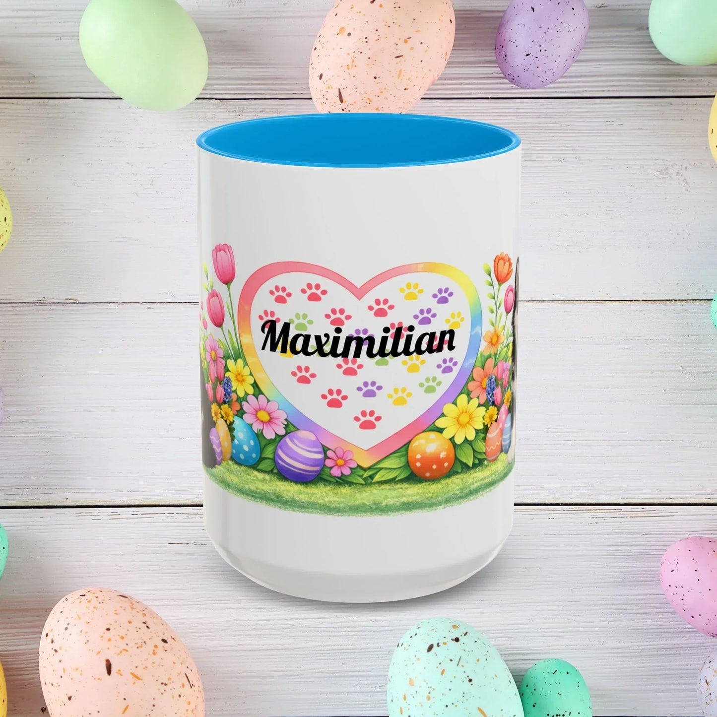 Shop our premium alaskan malamute black white puppy easter mug from MySisterIsASurvivor.