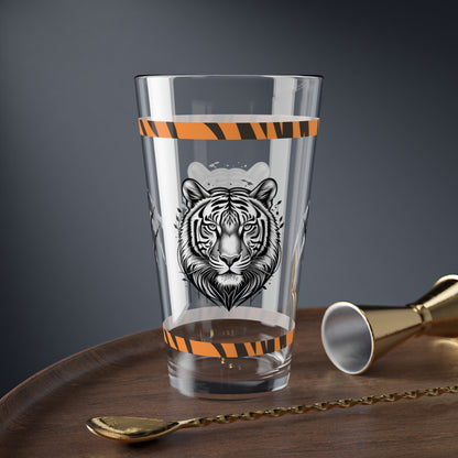 Courageous Roar 16oz Tiger Pint Glass - Inspiring Strength, Courage, and Empowerment