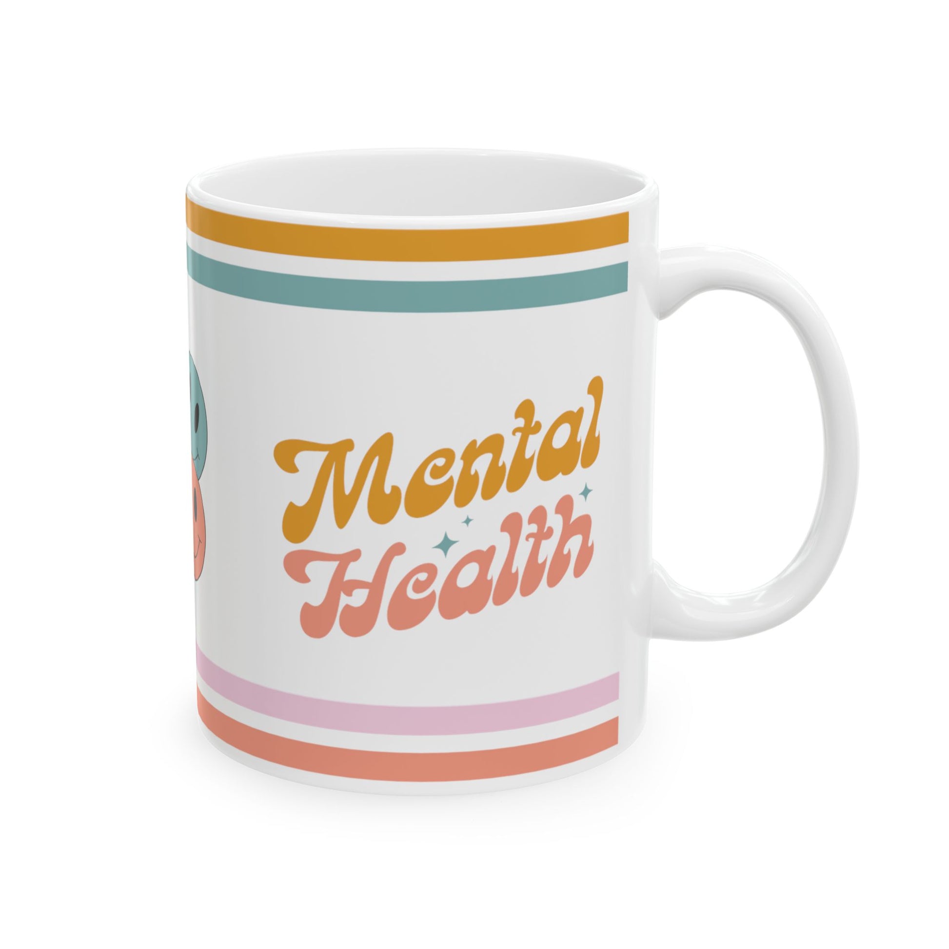 Mental Health Retro Ceramic Mug, (11oz, 15oz)