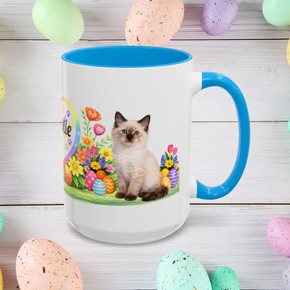 Shop our balinese kitten easter mug featuring the 15oz style option from MySisterIsASurvivor.