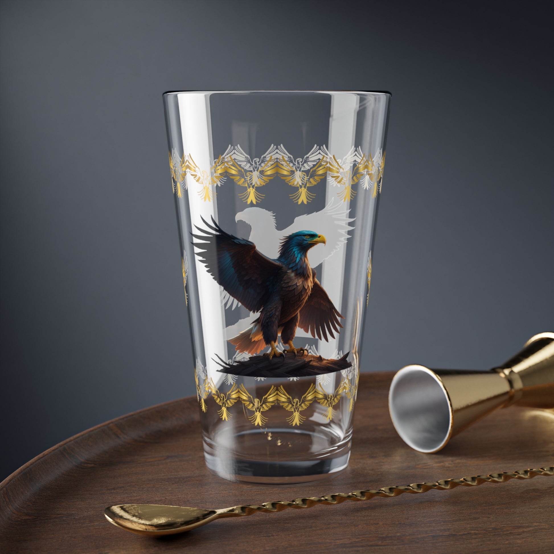 Wingspan of Strength 16oz Eagle Pint Glass - Symbol of Strength, Resilience, and Mental Health Awareness