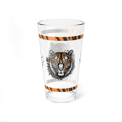 Empower Your Mind 16oz Tiger Pint Glass - Inspiring Strength, Courage, and Empowerment