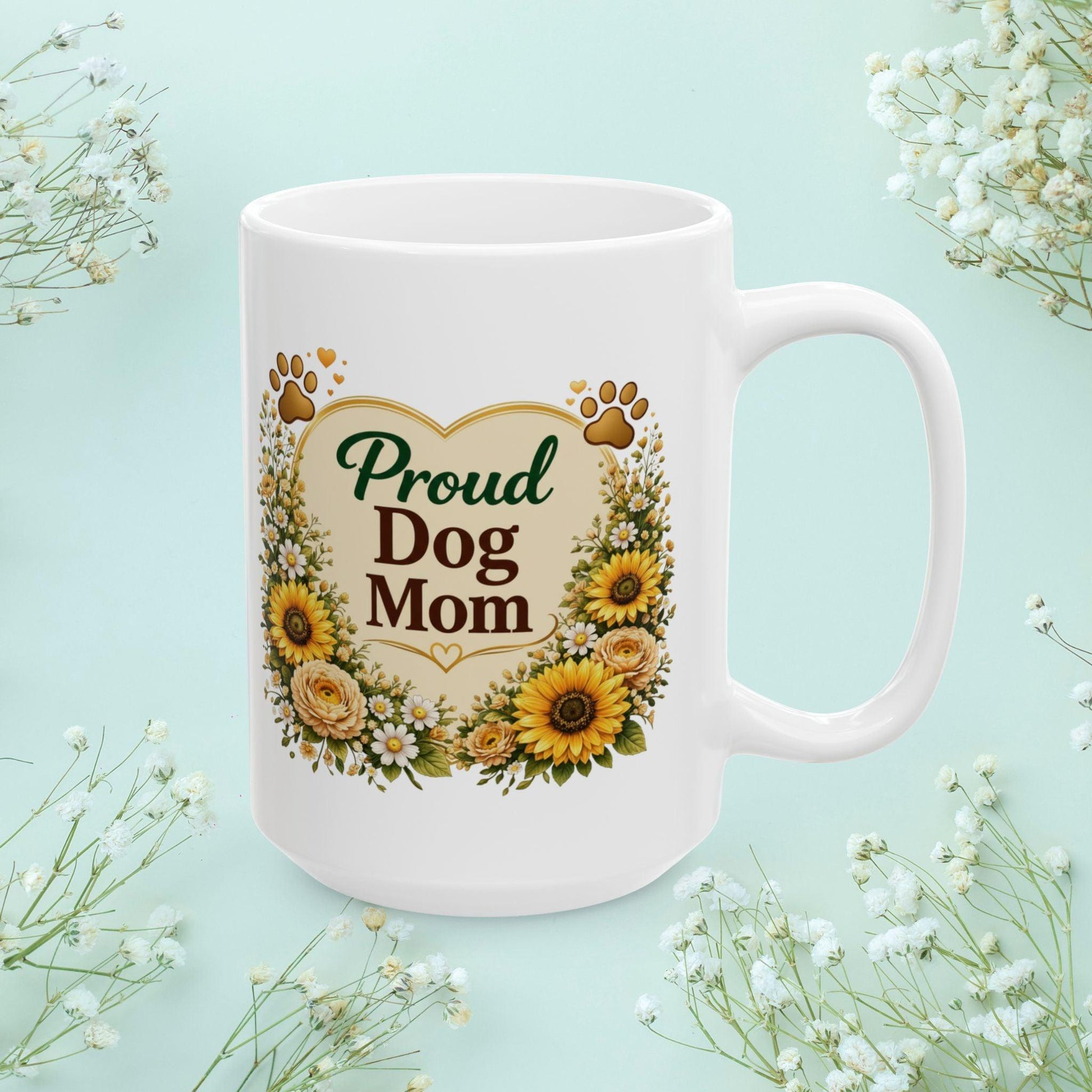 Shop our premium proud dog mom fur mom mug from MySisterIsASurvivor.
